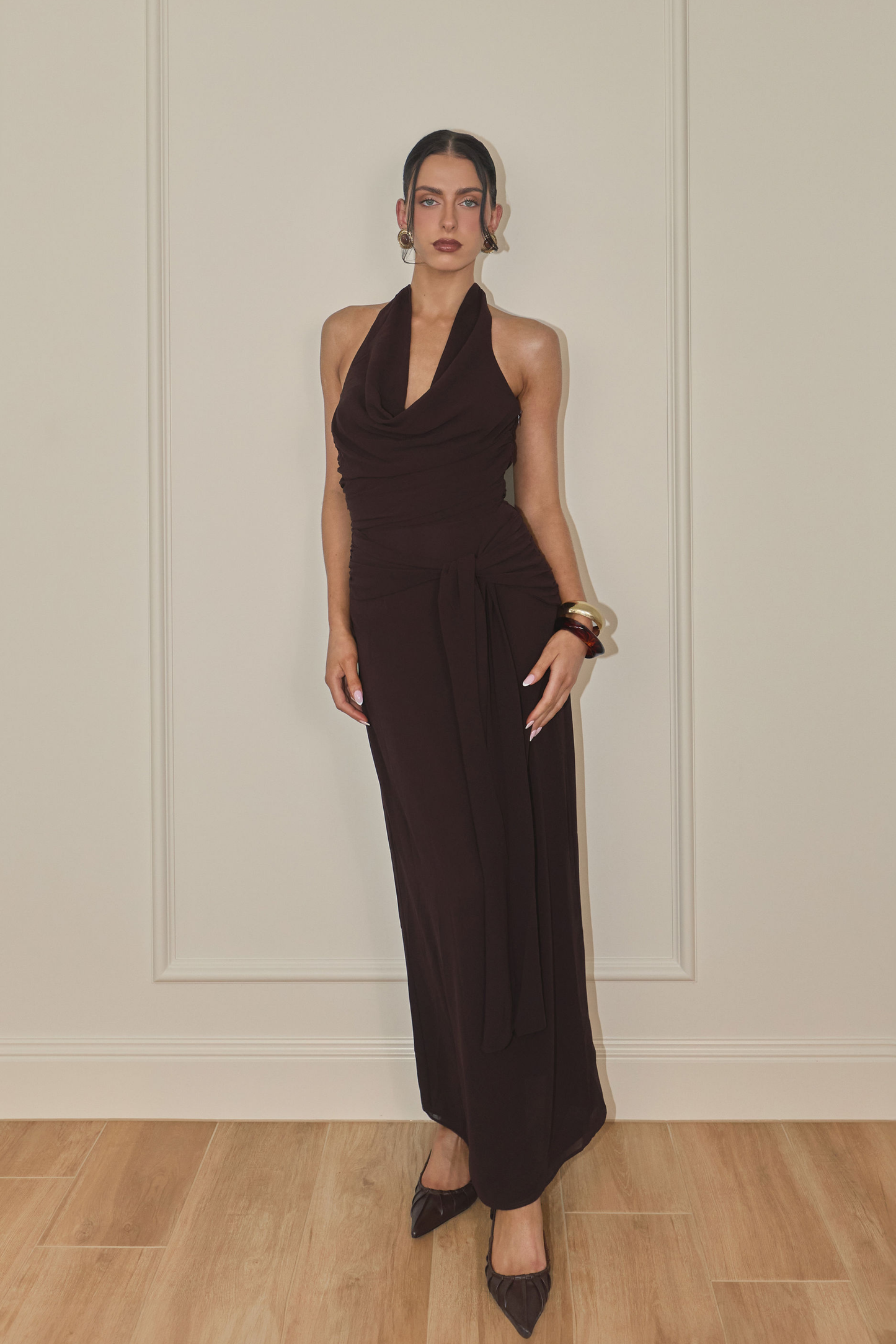 ARABELLA MAXI DRESS CACAO