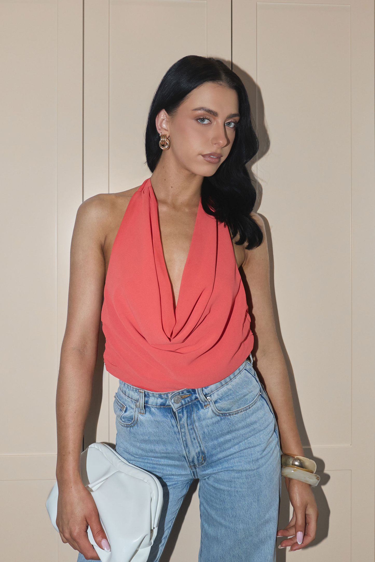 ARABELLA BODYSUIT CORAL