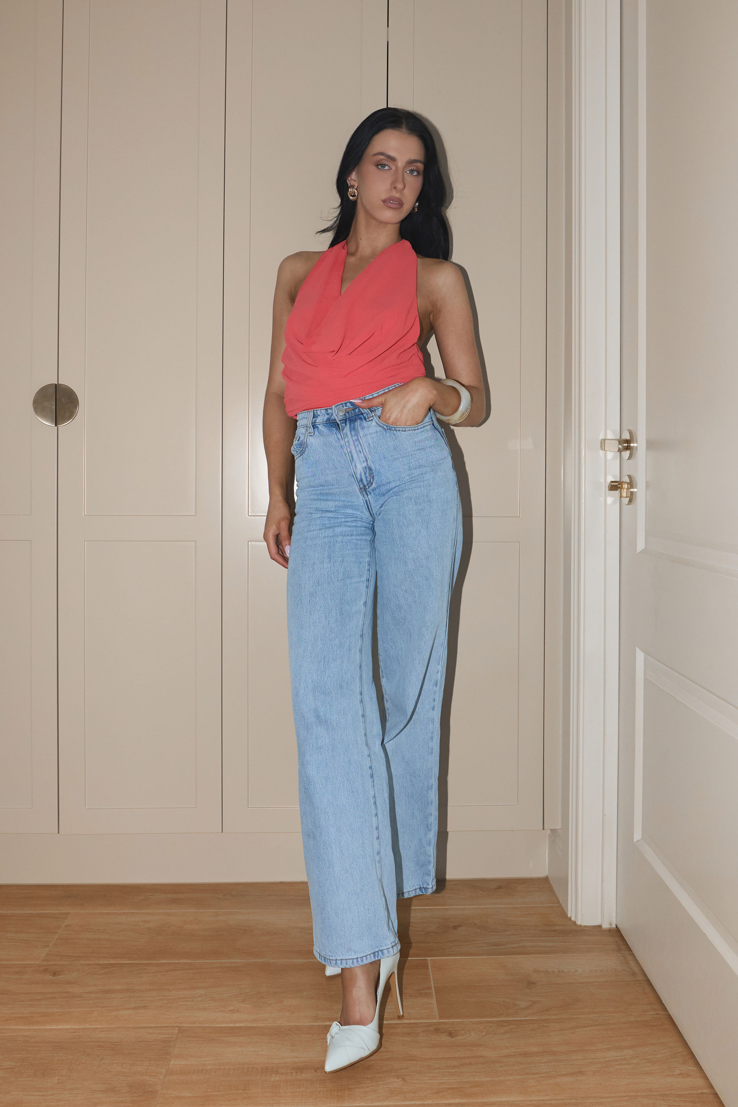ARABELLA BODYSUIT CORAL