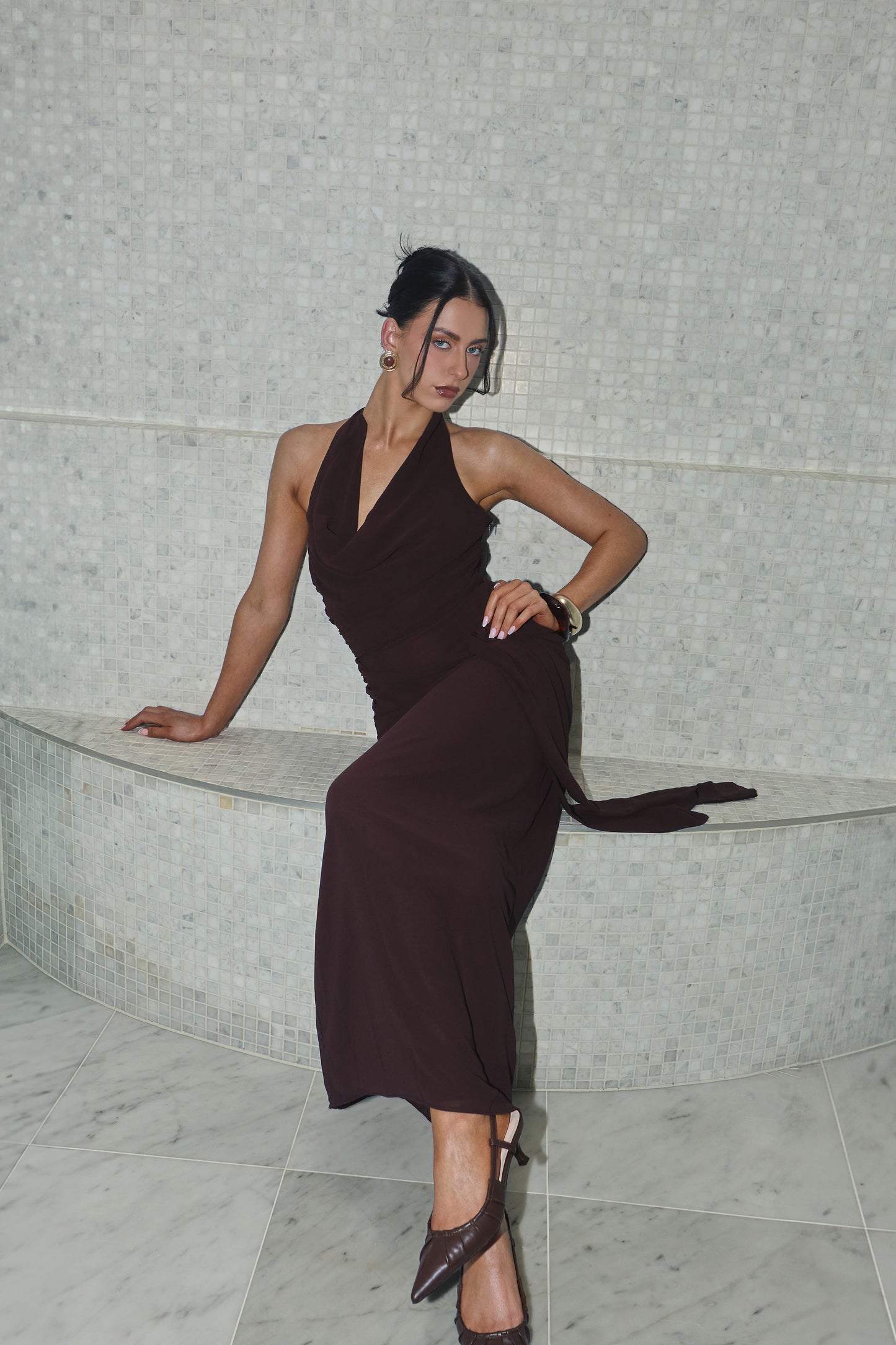 ARABELLA MAXI DRESS CACAO