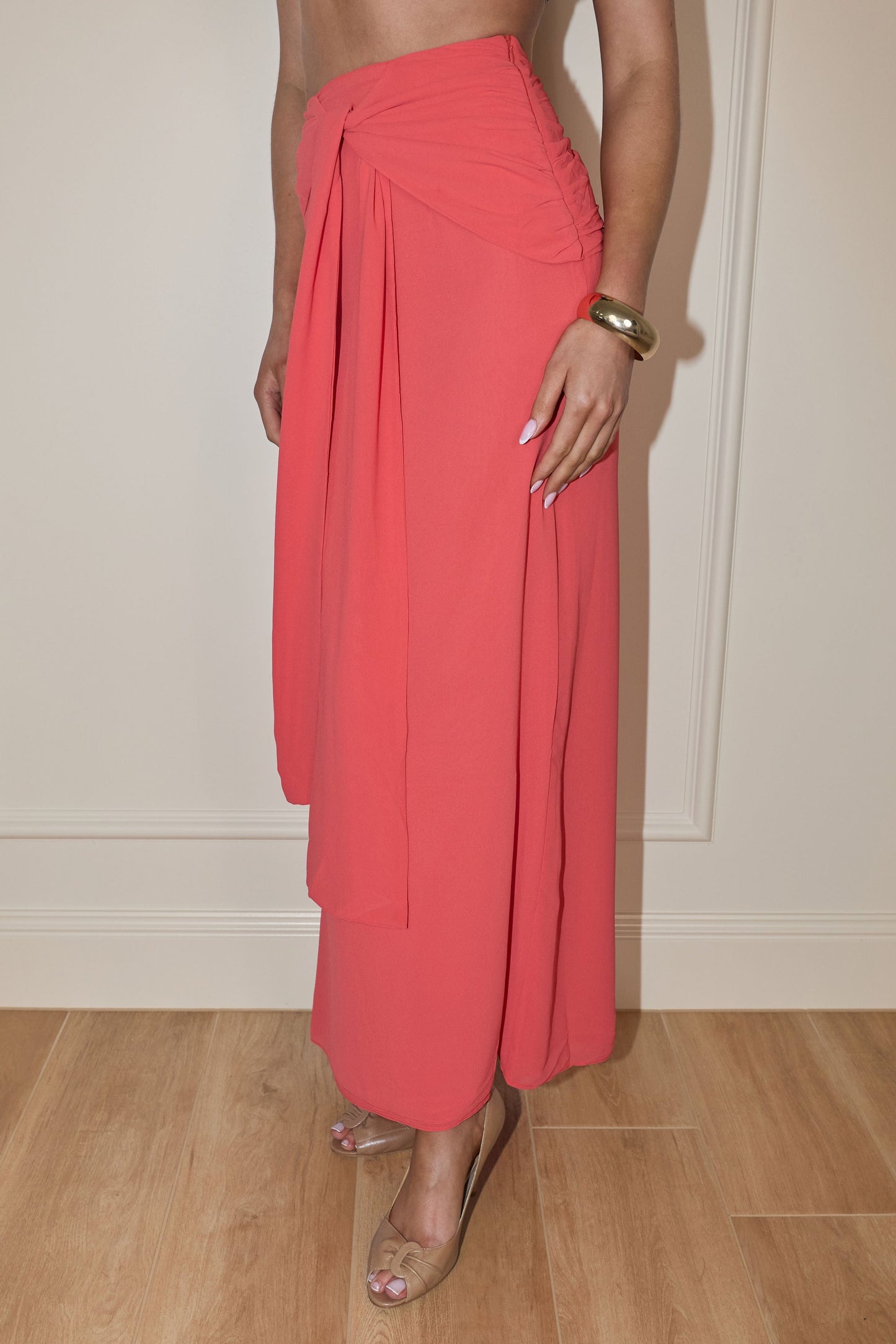 ARABELLA MAXI SKIRT CORAL - SAMPLE